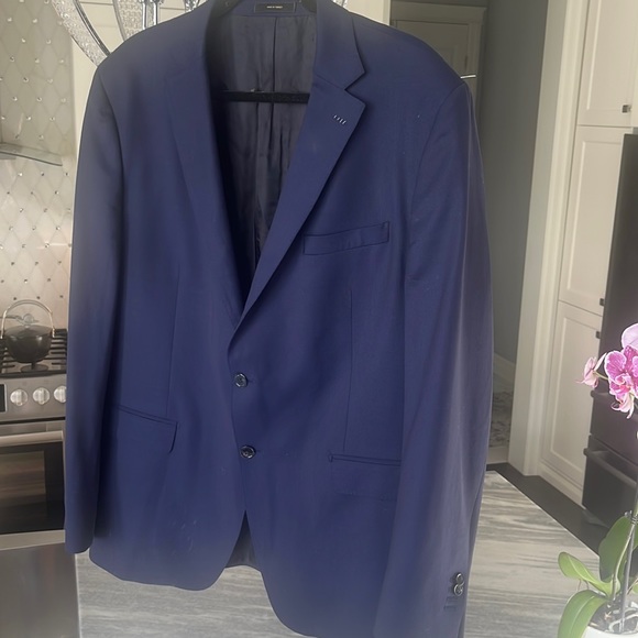 Massimo Dutti finest Italian fabric made in turkey navy blue sports jacket - Picture 8 of 17